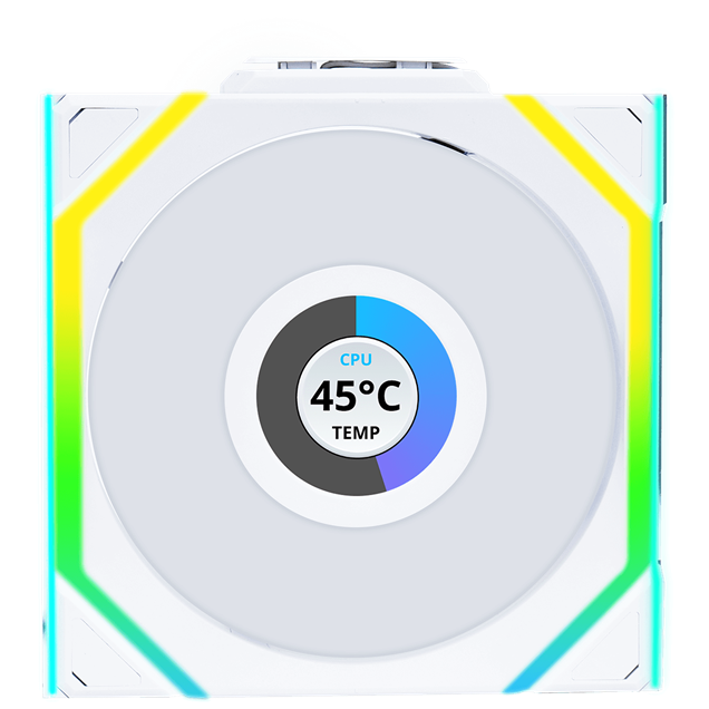 Lian Li UNI FAN SL Wireless LCD Reverse Flow 120mm White